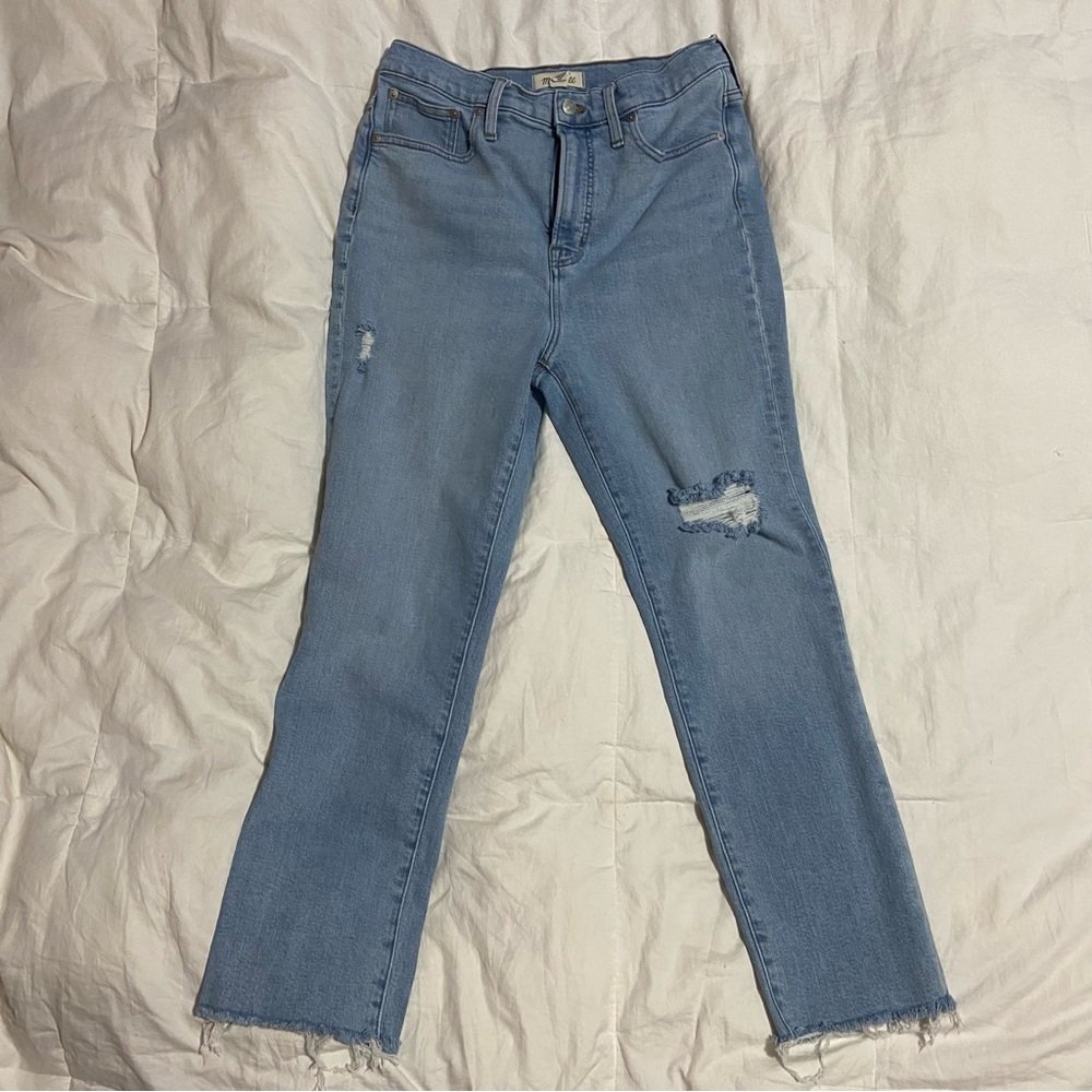 👖Madewell®️ High-Waist Distressed Jeans